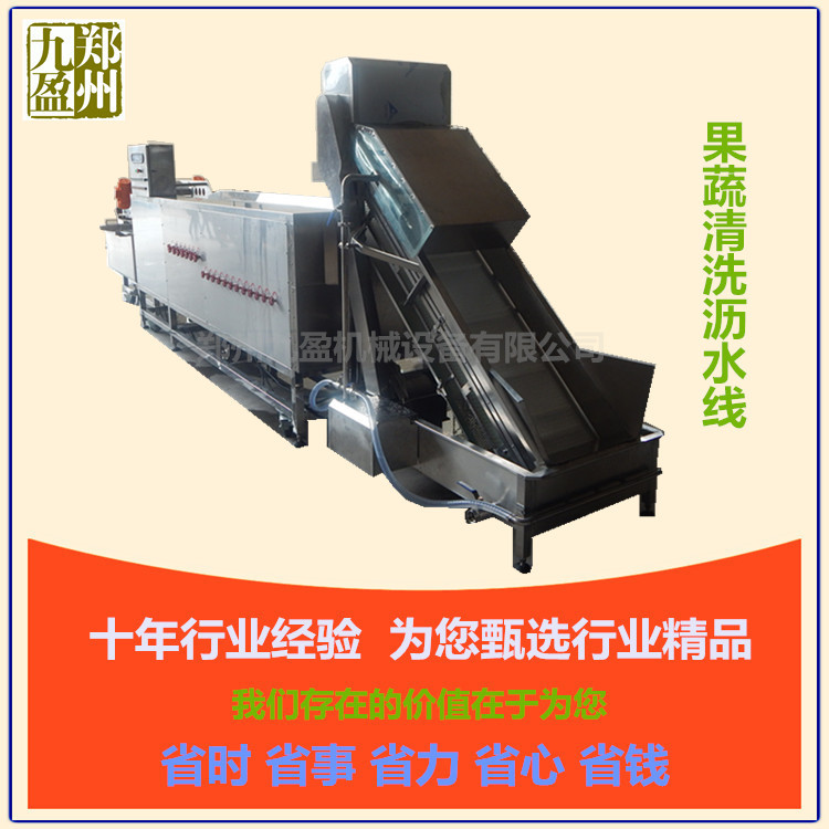 廠家批發(fā) 臭氧自動翻轉(zhuǎn)洗菜機 商用連續(xù)式洗菜機 毛刷去雜清洗