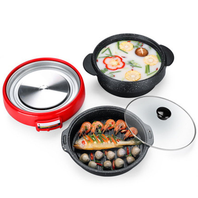 韓式多功能電熱鍋 無煙烤肉機 麥飯石烤肉鍋 創(chuàng)意不粘鍋烏龜鍋
